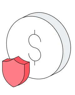 An illustration representing Deriv’s commitment to not using client money