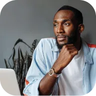 Candid portrait of a Deriv team member representing diversity and talent